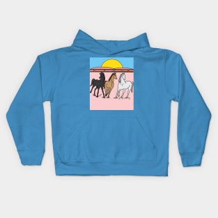 Horses Rider Pony Girl Kids Hoodie